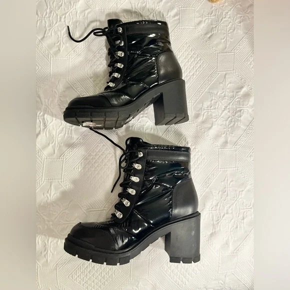 Marc Fisher Limited black combat boots- size 8.5 - Picture 7 of 15